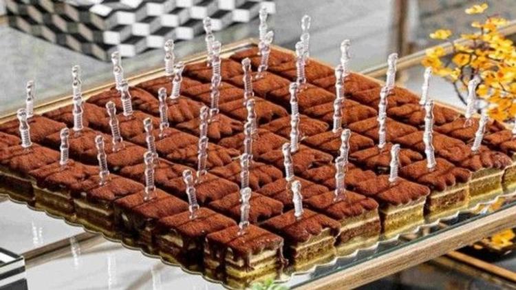 Tiramisu Cake Bites · Tray