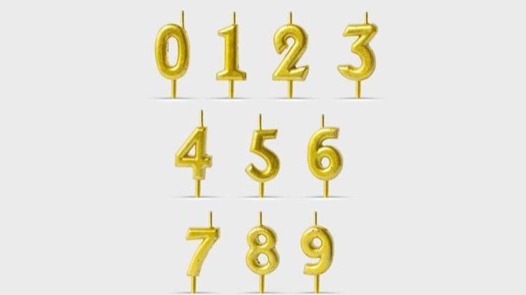 Number Candles On Laviviane Cake · Gold